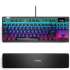 Клавиатура SteelSeries Apex 7 Red Switch Ru,  USB, c подставкой для запястий, черный [64642]